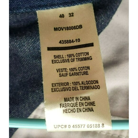 Liberty Denim Overalls Men's Size 40 x 32 Blue Cotton Workwear Farmer Carpenter - Picture 9 of 10